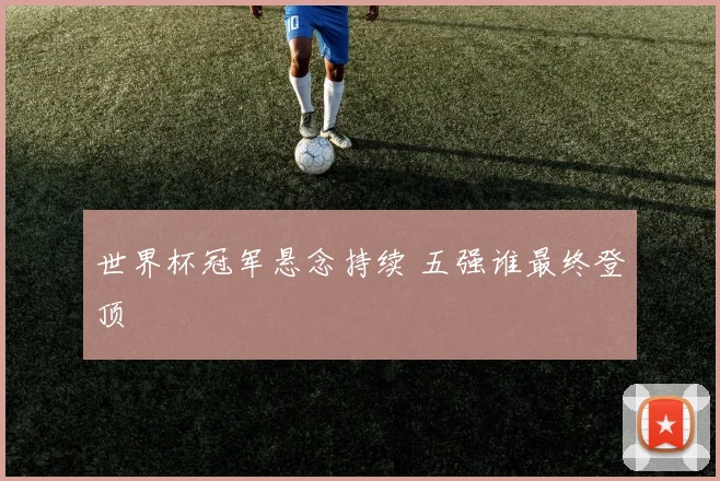 世界杯冠军悬念持续 五强谁最终登顶